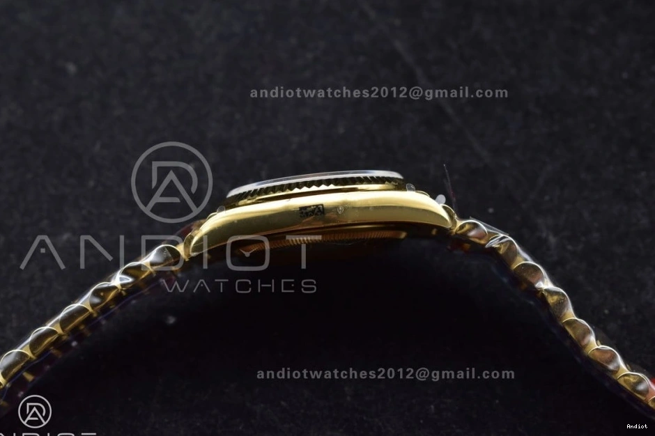 904L Weight) Diamond QF YG vr3255 with V5 Stick President 36 Best Steel Dial Gold DayDate on Bracelet Edition (Gain 0516